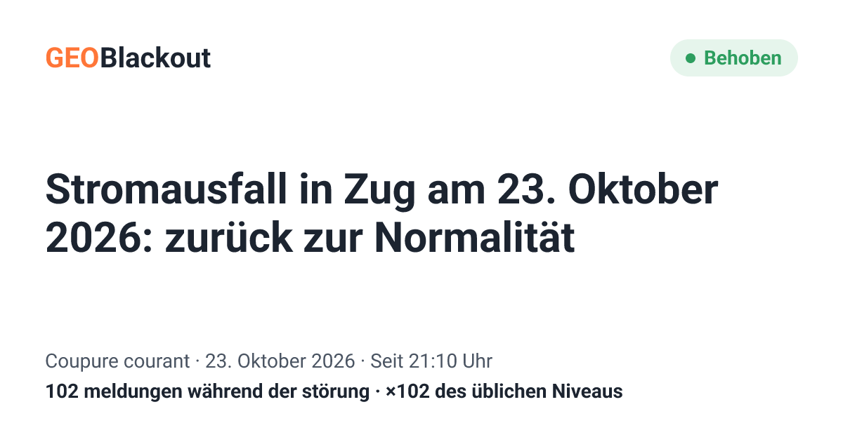Storm-damaged power line causes outage in Rotkreuz