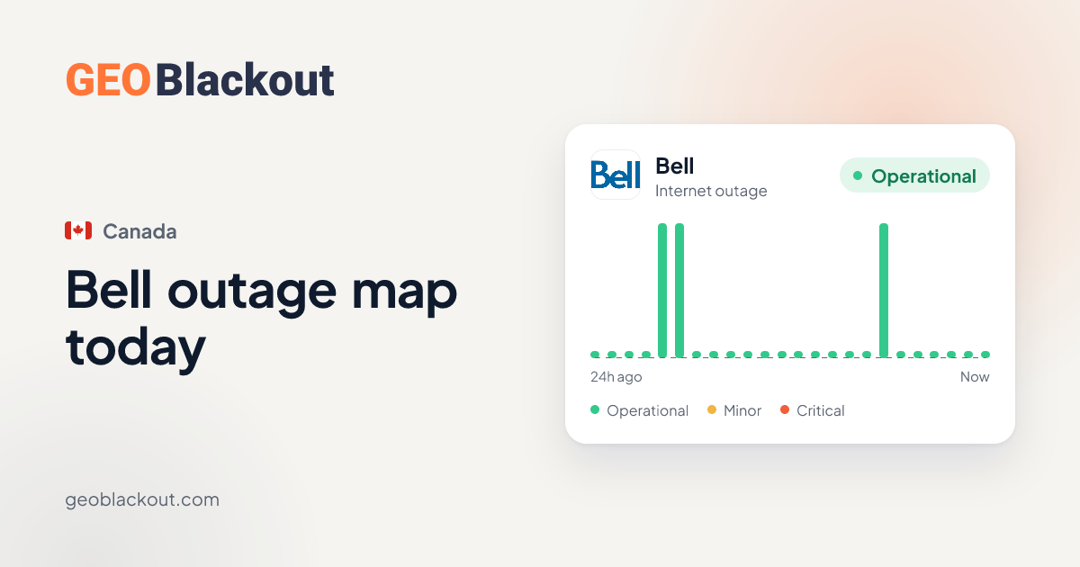 Bell outage map - is your service down right now?